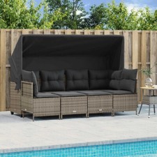 5 PC Outdoor Rattan Daybed