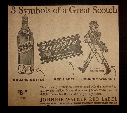 1958 johnnie walker red - walker,