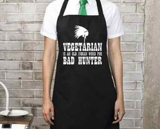 Vegetarian Old Indian Word Apron Cooking Baking Barbecue BBQ Novelty Funny