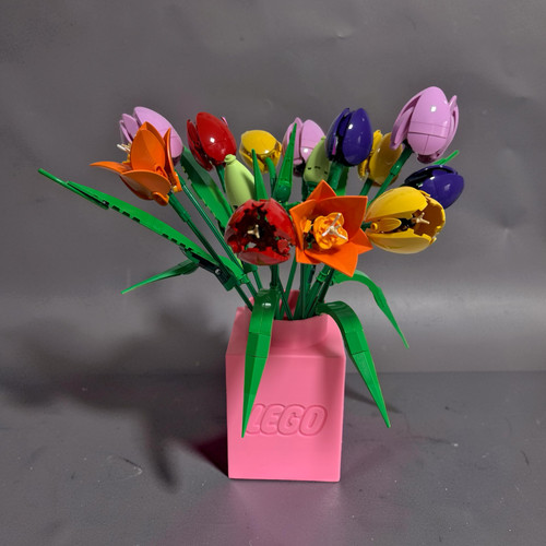 Lego inspired square vase - lego,