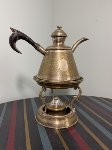 Silver plated spirit kettle - kettle, on