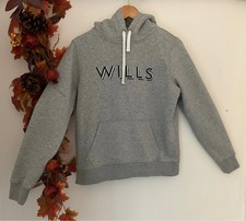 ⭐ Vintage-Style Preloved Jack Wills Grey Logo Hoodie – Cosy Autumn
