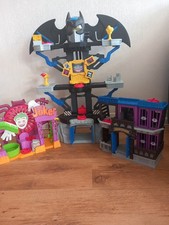 Fisher Price Imaginext Bat Cave Jokers Fun House + Gotham City Jail (no sounds)