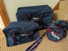Vintage AT Mays Travel Agency Luggage Set 3-Piece