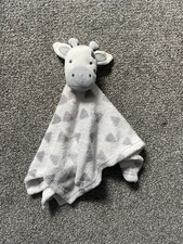 Primark Cow Comforter White Grey Triangles Blankie Soft Toy Fleece Blanket