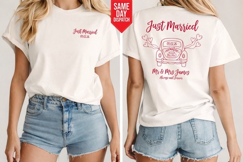 Just married personalised - just,