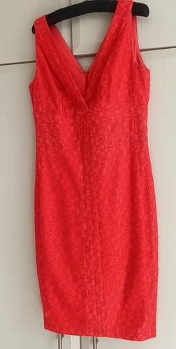 Red women knee length - length, dress