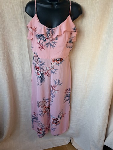 Pink floral jumpsuit size - pink, 12