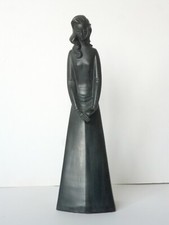 Royal Doulton Black Basalt 'Contemplation' Figurine (HN 2241) - 1981