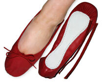 Red Leather Ballet Shoes with