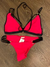 BAHIMI bikini NEW!!! Bottoms M Top XXL Red & Black