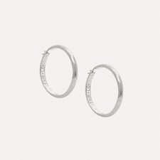 Vivienne Westwood Joycelyn Earrings White / Silver Hoops With Gift Packaging 🎁