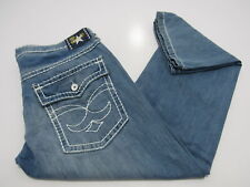 Peviani MENS Distressed Relax straight jeans Blue W 38/ L 32 REF (14298)