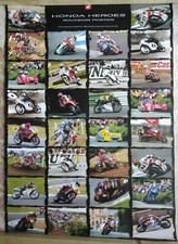 Honda 1998 Show Poster Limited Edition : RC45 CBR RCB CB900F NSR RS250 CR250 IoM