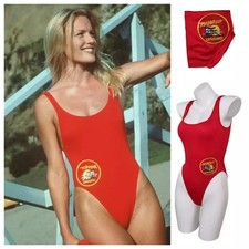 Baywatch C.J. Parker Cosplay Red Baywatch Sexy Lifeguard Swimsuit Bikini Set