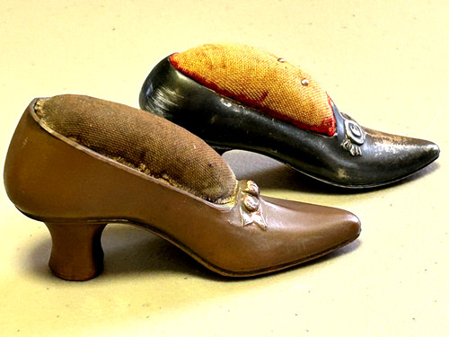 Antique pin cushion shoe s - 2,
