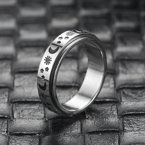 925 silver plated anxiety moon - silver,