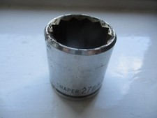 GENUINE DRAPER 27MM METRIC SOCKET - 1/2" DRIVE - 12 POINT CHROME VANADIUM