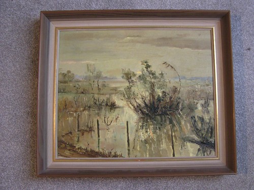 Signed oil painting - , on