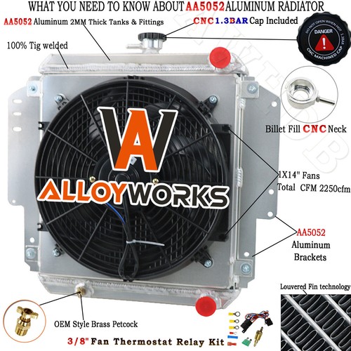 Row radiator shroud - radiator+shroud, fan