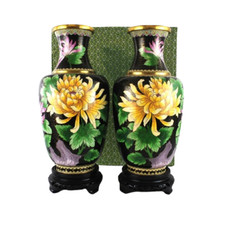 Pair of Large Cloisonné Vases