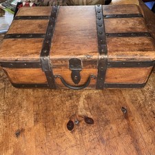 Antique Wooden Small Trunk