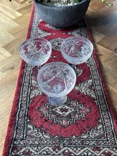 3 X Vintage Crystal Champagne