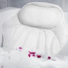 Luxury Bathroom Spa Bath Pillow Non-Slip Comfortable Headrest Cushion Bathtub UK
