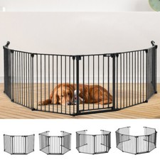 Folding Pet Gate Stair Doorway Dog Fence Safety Barrier Divider Safe SecureGuard