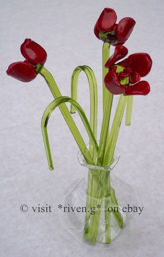Glass flowers gift vase - gift, in