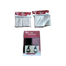 Christmas Wooden Rubber Stamps Bundle, 3x Brand New Packs, Crafts,  Joblot