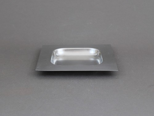 French brushed steel ashtray - french,
