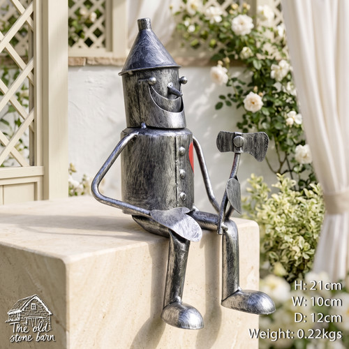 Sitting tin man metal - sitting, garden
