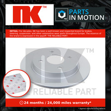 2x Brake Discs Pair Solid Rear
