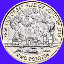 £2 Coin. THE GREAT FIRE OF