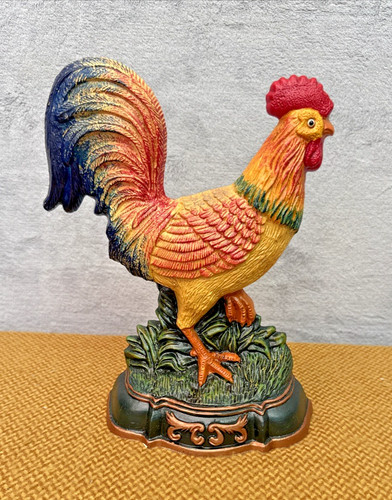 Vintage cast iron cockerel - cast,