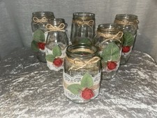 Hand Decorated Glass Jars For