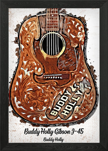 Buddy holly gibson j45 framed - gibson,