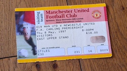 Ticket 1996 manchester - ticket, 1996/97