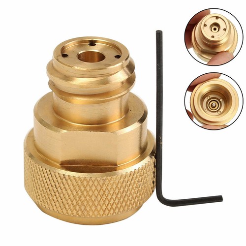 Gold brass co2 adapter - brass,