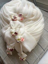 Vintage Ladies’ Hat Cream With Flower Trim