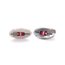 Paul Smith Red Cycling Silver Tone Cufflinks - 1 Pair