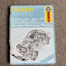 Triumph Spitfire 1962-1981 MK1-4 & 1500 Hardback Haynes Manual