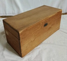 Vintage Rectangular Small /Medium Wooden Storage Box  -distressed condition 