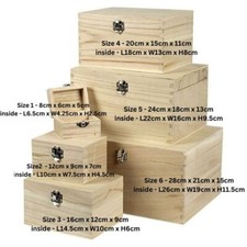 Plain Wooden Box Hinged Lid