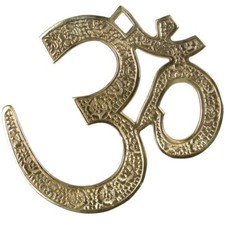 Solid brass aum - om, wall