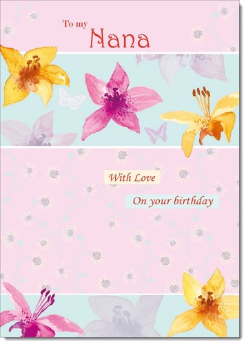 Doodlecards nana birthday - nana,