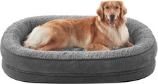 Extra Large Orthopedic Dog Bed Sofa, Memory Foam, Waterproof, XL Grey