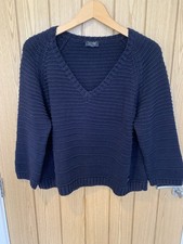 Stunning Ladies AJ ARMANI JEANS Knitted Navy JumperSize 12? Pit to Pit 55cm appx
