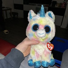 23cm Blue Unicorn TY Beanie